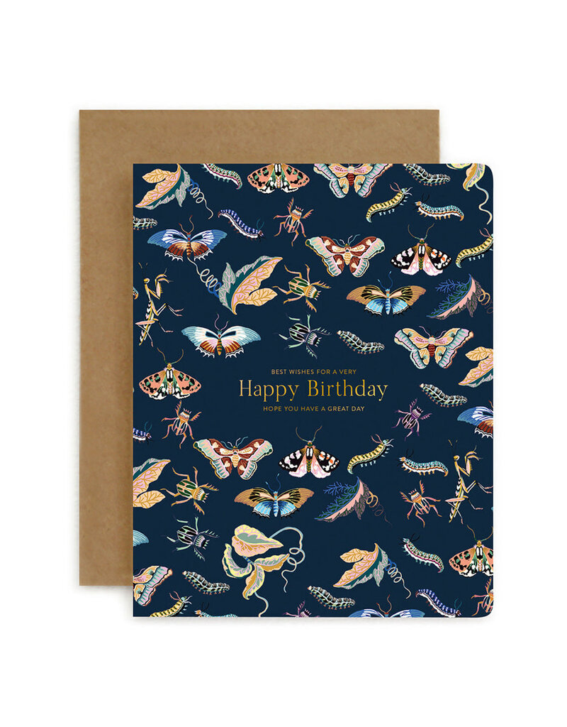 Bespoke Letter Press Bespoke Letterpress Greeting Card - Happy Birthday (Wondergarden)