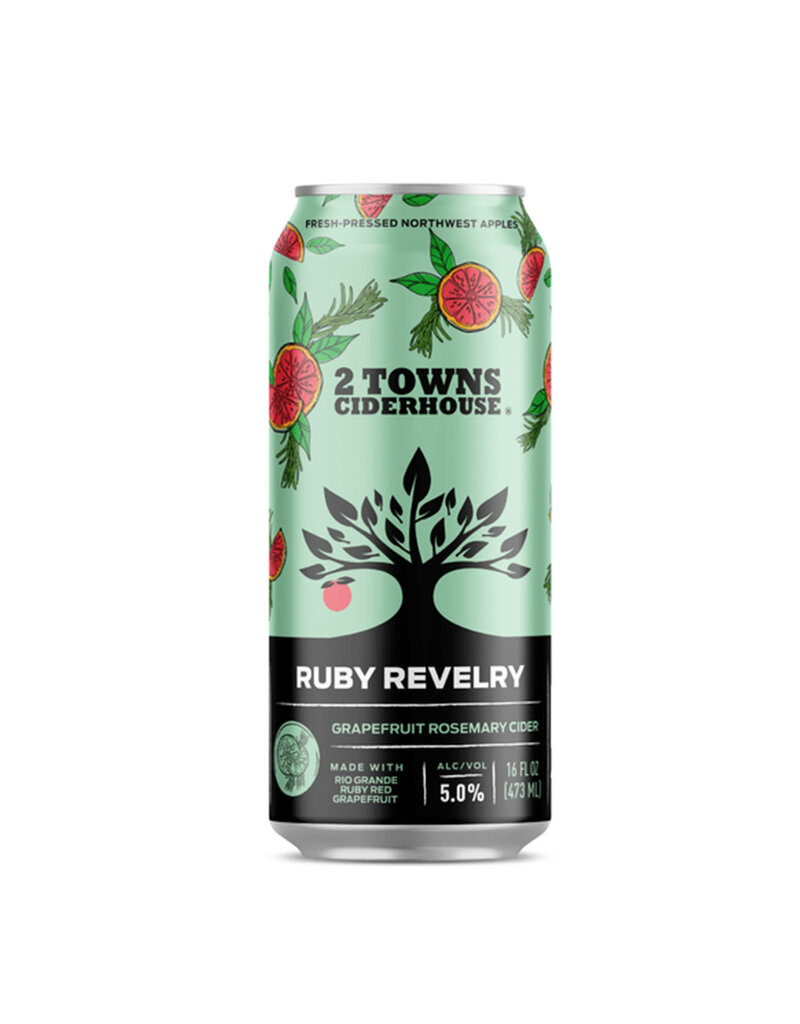 2 Towns Ciderhouse 2 Towns Ruby Revelry Grapefruit & Rosemary Cider