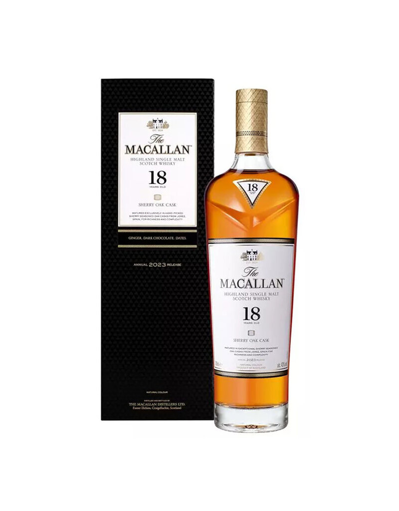 The Macallan The Macallan 18 Year Old Sherry Oak Single Malt Whisky (2023 Edition) 700ml