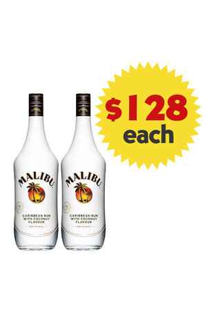 Malibu Malibu Original Coconut Rum x 2 Bottles Value Pack