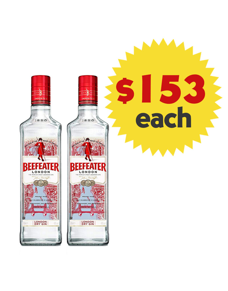 Beefeater Gin Beefeater Dry Gin 1000ml x 2 Bottles Value Pack