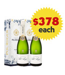 Pol Roger Pol Roger Brut Reserve NV, Champagne with Gift Box, France x 2 Bottles Value Pack