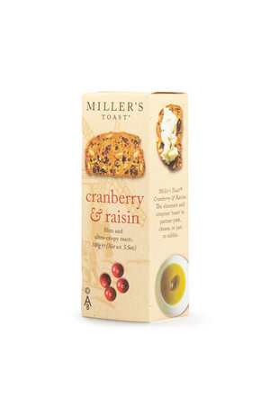 The Fine Cheese The Fine Cheese Miller's Toast Cranberry Raisin 100g