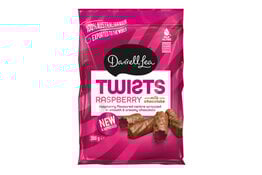 Darrell Lea Darrell Lea Twists Milk Chocolate Raspberry 200g