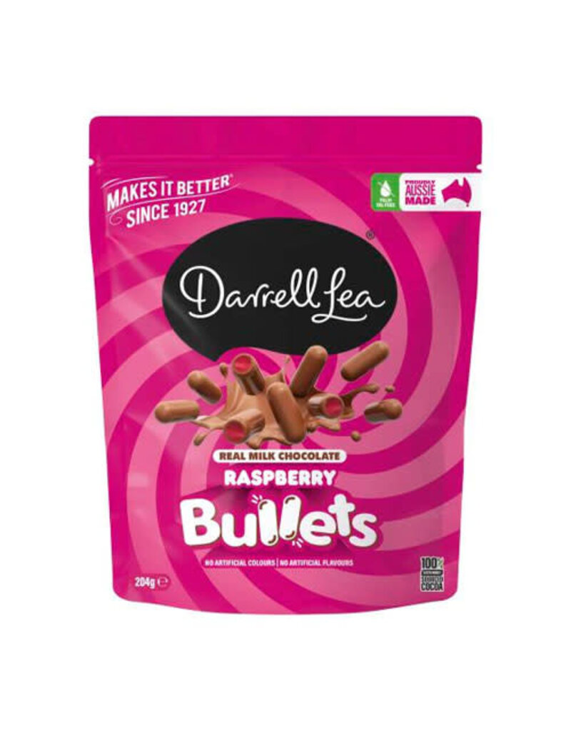 Darrell Lea Darrell Lea Bullets Milk Chocolate Raspberry Liquorice 204g