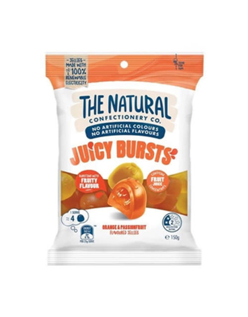 The Natural Confectionery Co. The Natural Confectionery Co. Juicy Bursts Orange & Passionfruit 150g