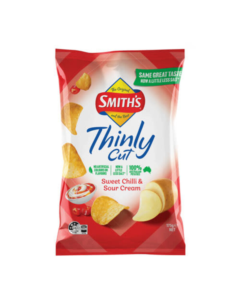 Smith Smiths Thinly Cut Chips Sweet Chilli Sour Cream 175g
