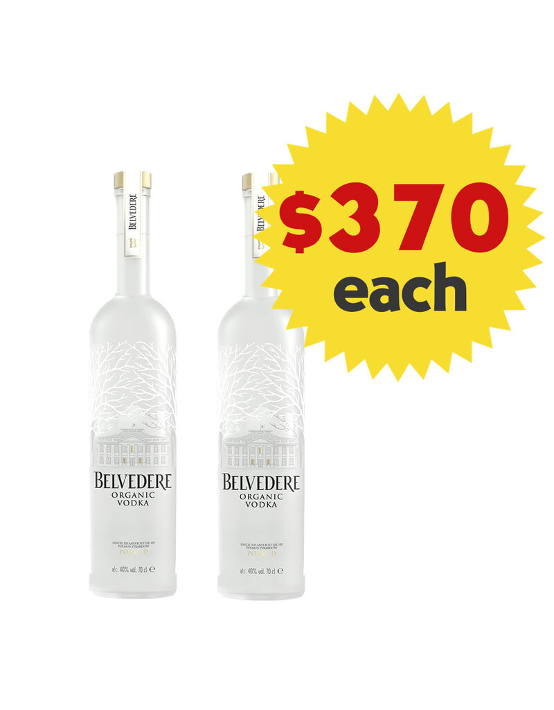Belvedere Belvedere Organic Vodka 700ml x 2 Bottles Value Pack