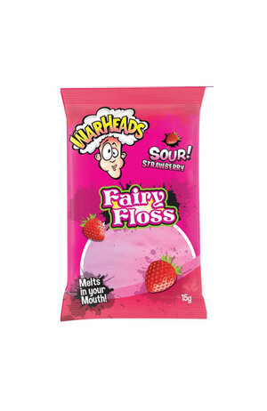 Warheads Warheads Strawberry Fairy Floss Bag 15g