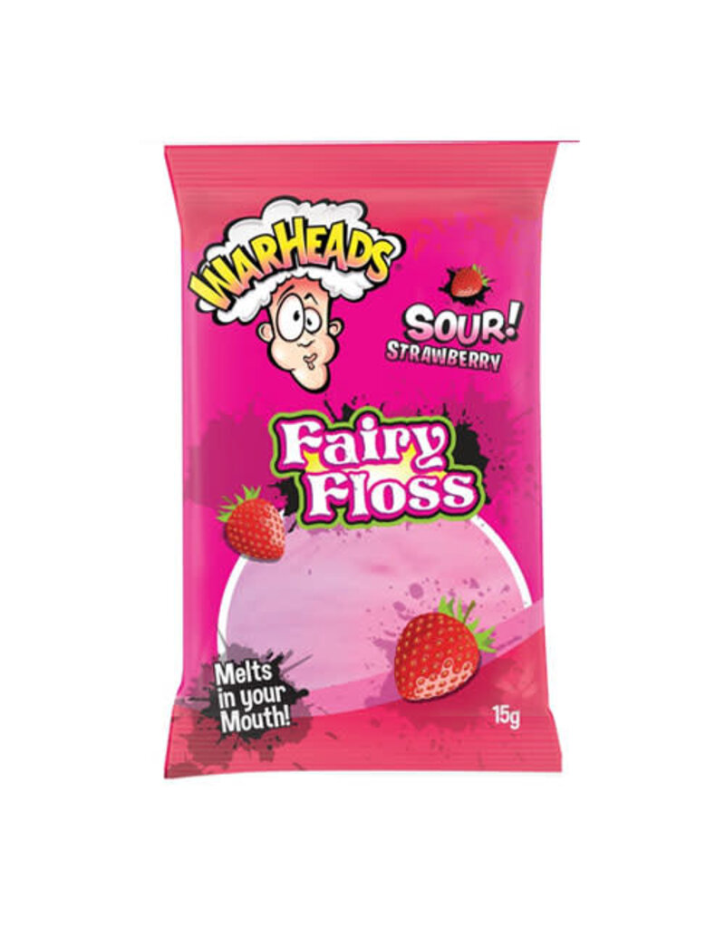 Warheads Warheads Strawberry Fairy Floss Bag 15g