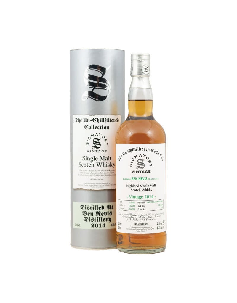 Signatory Signatory Ben Nevis 2014, 8 Years Old 2nd Fill Oloroso Sherry Butt Highland Single Malt Scottish Whisky 700ml