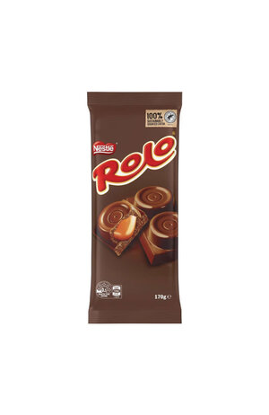 Nestle Nestle Rolo Caramel Milk Chocolate Block 170g