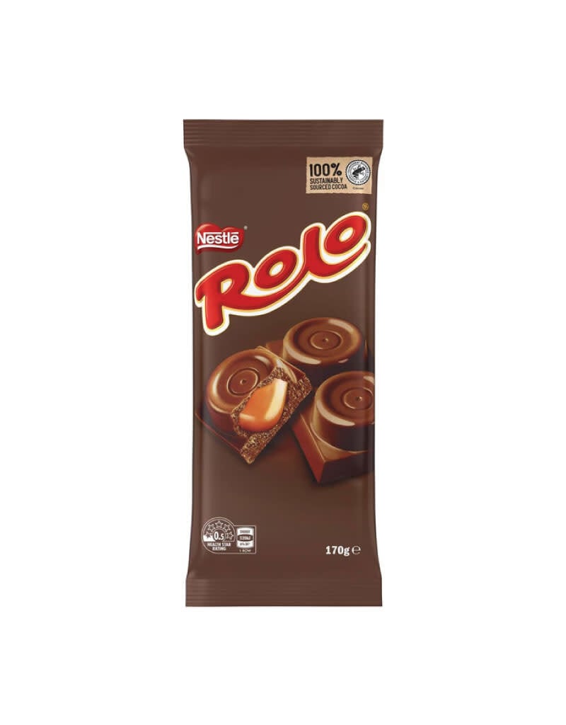 Nestle Nestle Rolo Caramel Milk Chocolate Block 170g