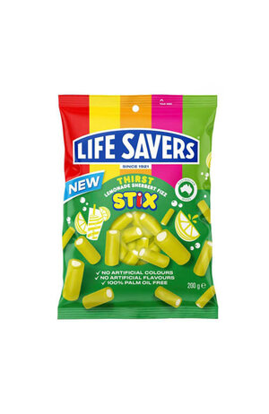 Life Savers Life Savers Thirst Lemonade Sherbert Fizz Stix 200g