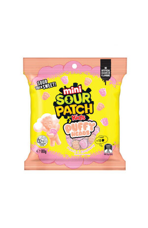 Sour Patch Kids Sour Patch Kids Mini Puffy Heads Peach & Raspberry 80g