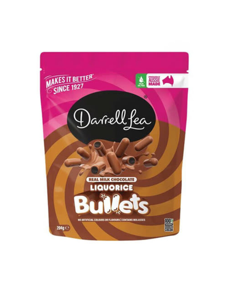 Darrell Lea Darrell Lea  Milk Chocolate Liquorice Bullets 204g
