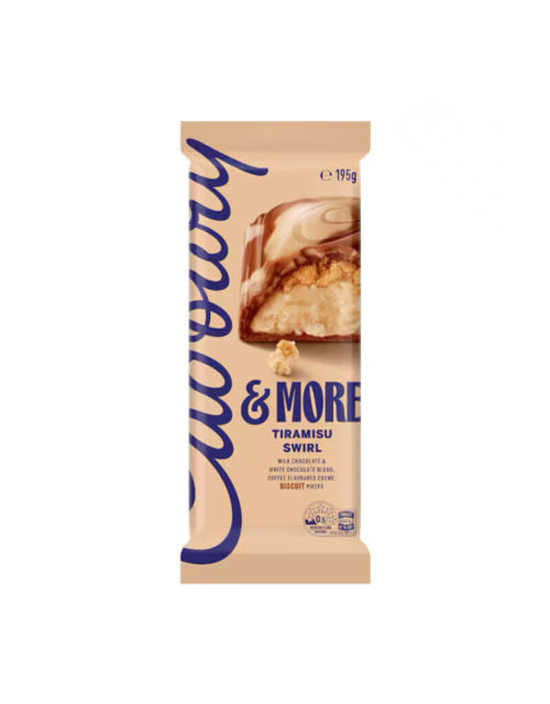 Cadbury Cadbury & More Chocolate Block Tiramisu Swirl 195g