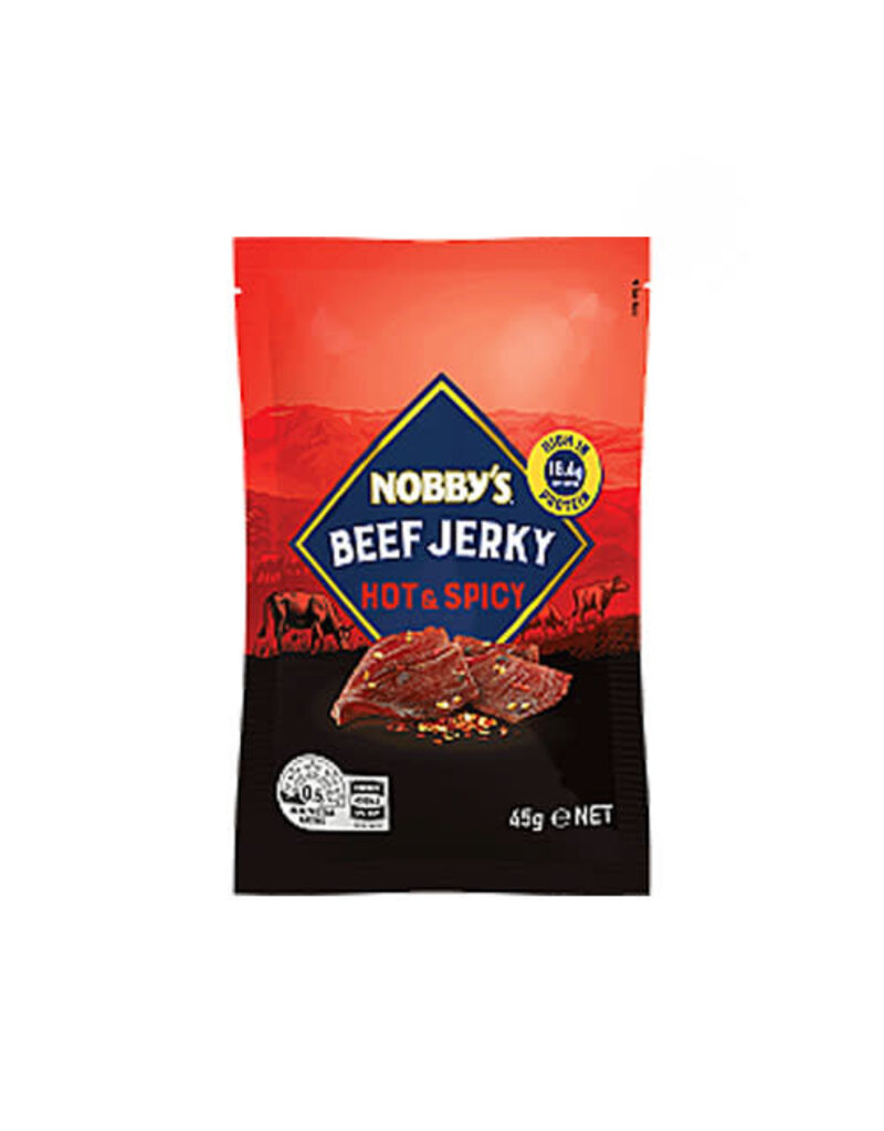 Nobbys Nobby's Beef Jerky Hot & Spicy 45g