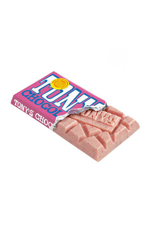 Tonys Chocolonely Tony's Chocolonely White Raspberry Popping Candy 180g