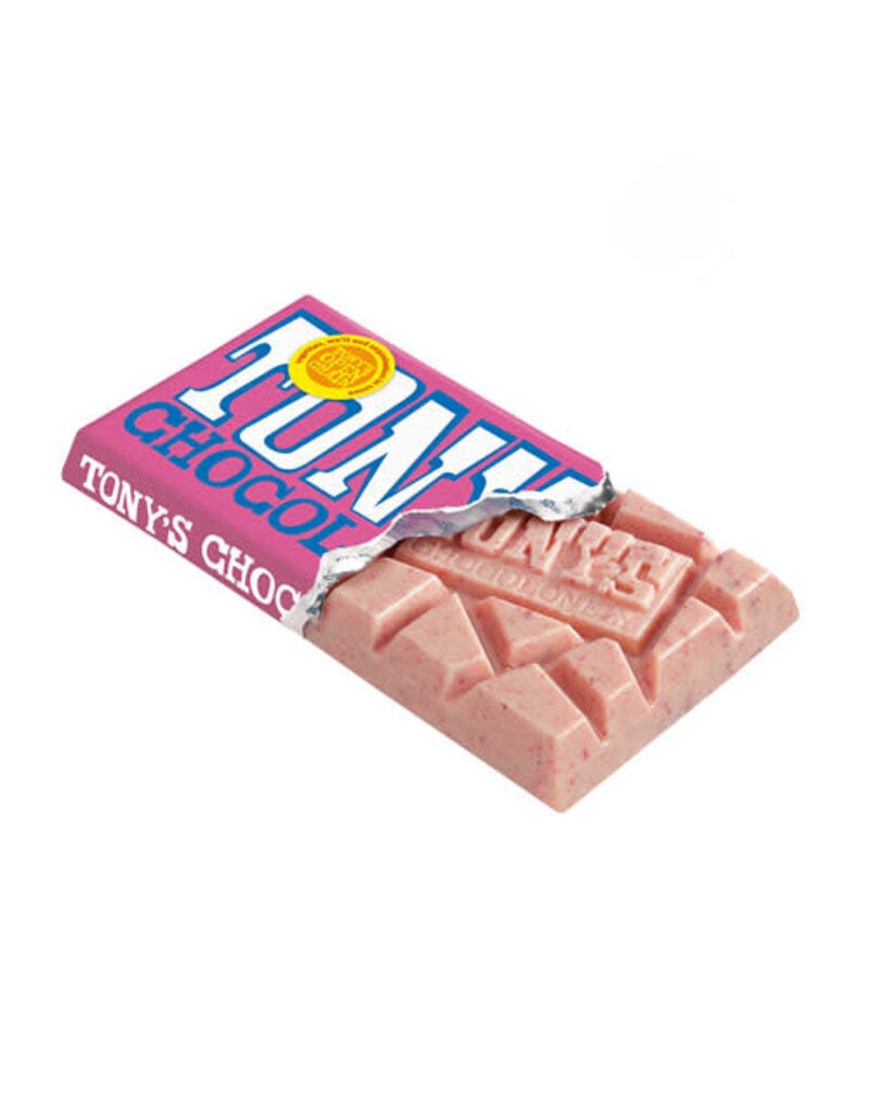 Tonys Chocolonely Tony's Chocolonely White Raspberry Popping Candy 180g