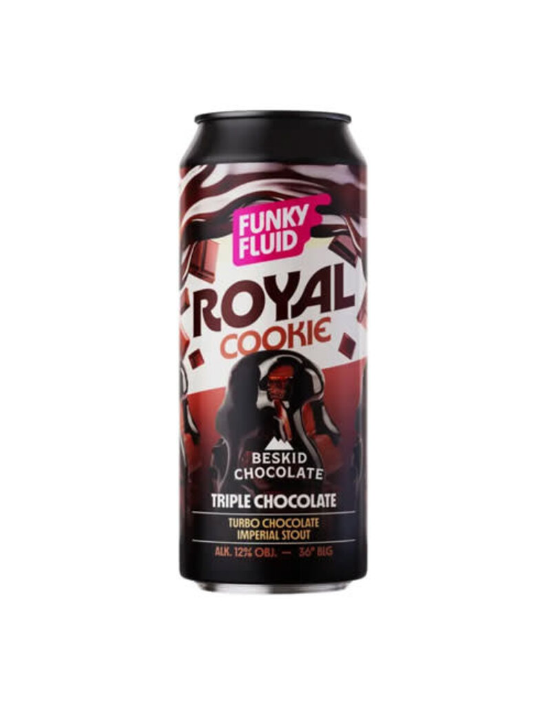 Funky Fluid Funky Fluid Royal Cookie Triple Chocolate w Beskid Chocolate Turbo Chocolate Imperial Stout w. 3 different types of cocoa nibs