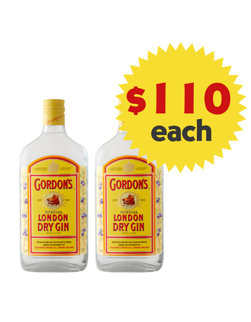 Gordon’s Gin Gordon’s Gin 750ml x 2 Bottles Value Pack