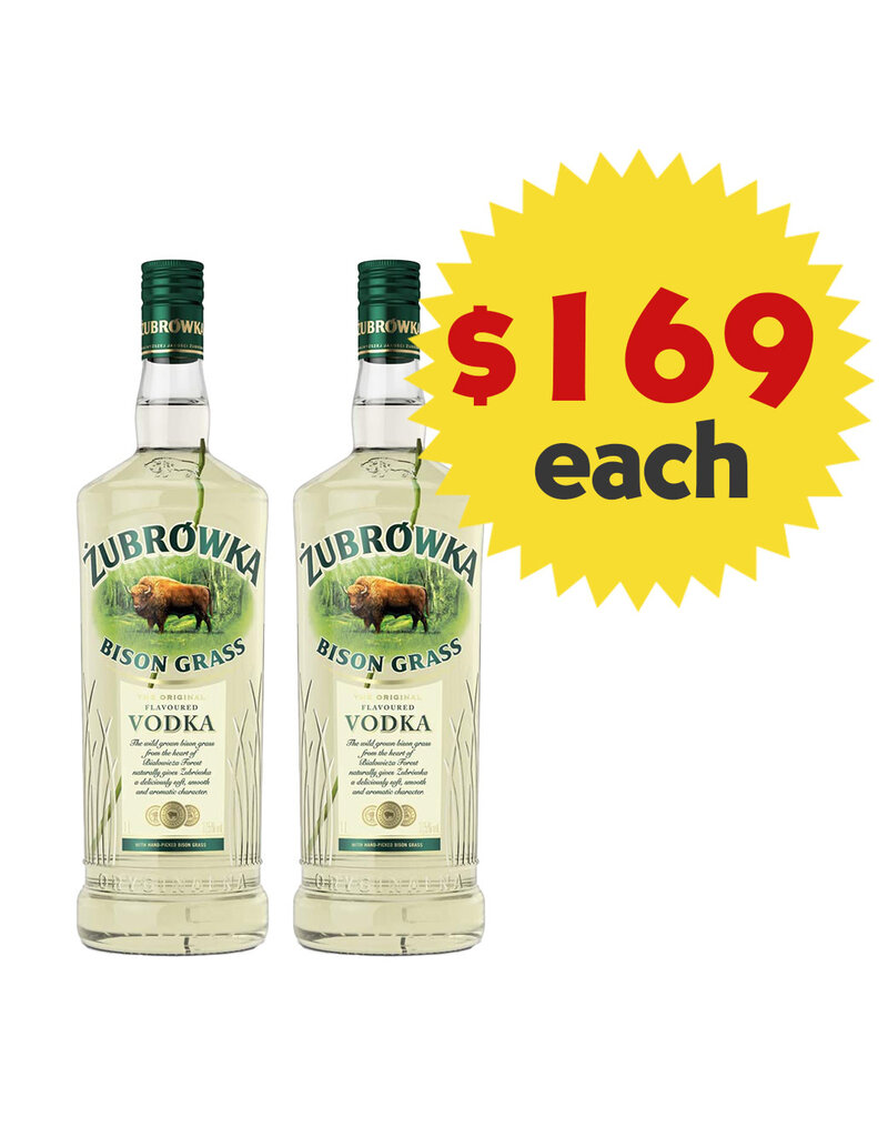 Zubrowka Zubrowka Bison Grass Vodka 1000ml x 2 Bottles Value Pack