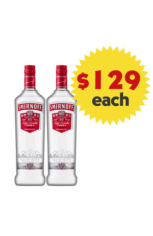 Smirnoff Smirnoff Red Vodka 1000ml x 2 Bottles Value Pack