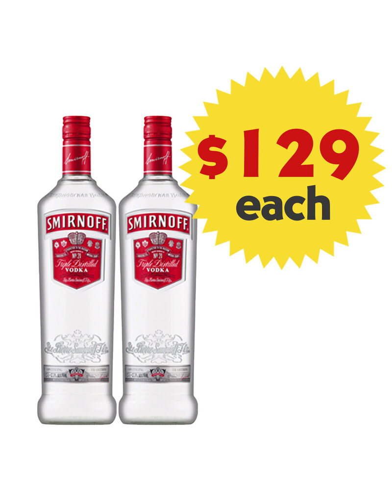 Smirnoff Smirnoff Red Vodka 1000ml x 2 Bottles Value Pack