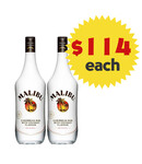 Malibu Malibu Original Coconut Rum 750ml x 2 Bottles Value Pack
