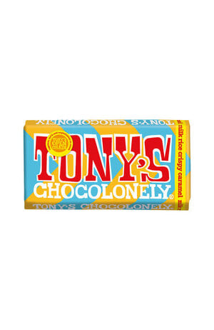 Tonys Chocolonely Tony's Chocolonely Milk Chocolate Rice Crispy Caramel 180g