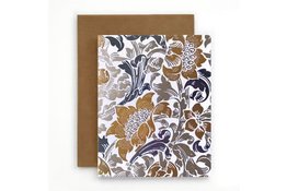 Bespoke Letter Press Bespoke Letterpress Greeting Card - Art Deco Floral (foil)