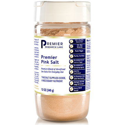 Premier Research Labs Pink Salt, Raw, Solar Dried (12 oz) ~