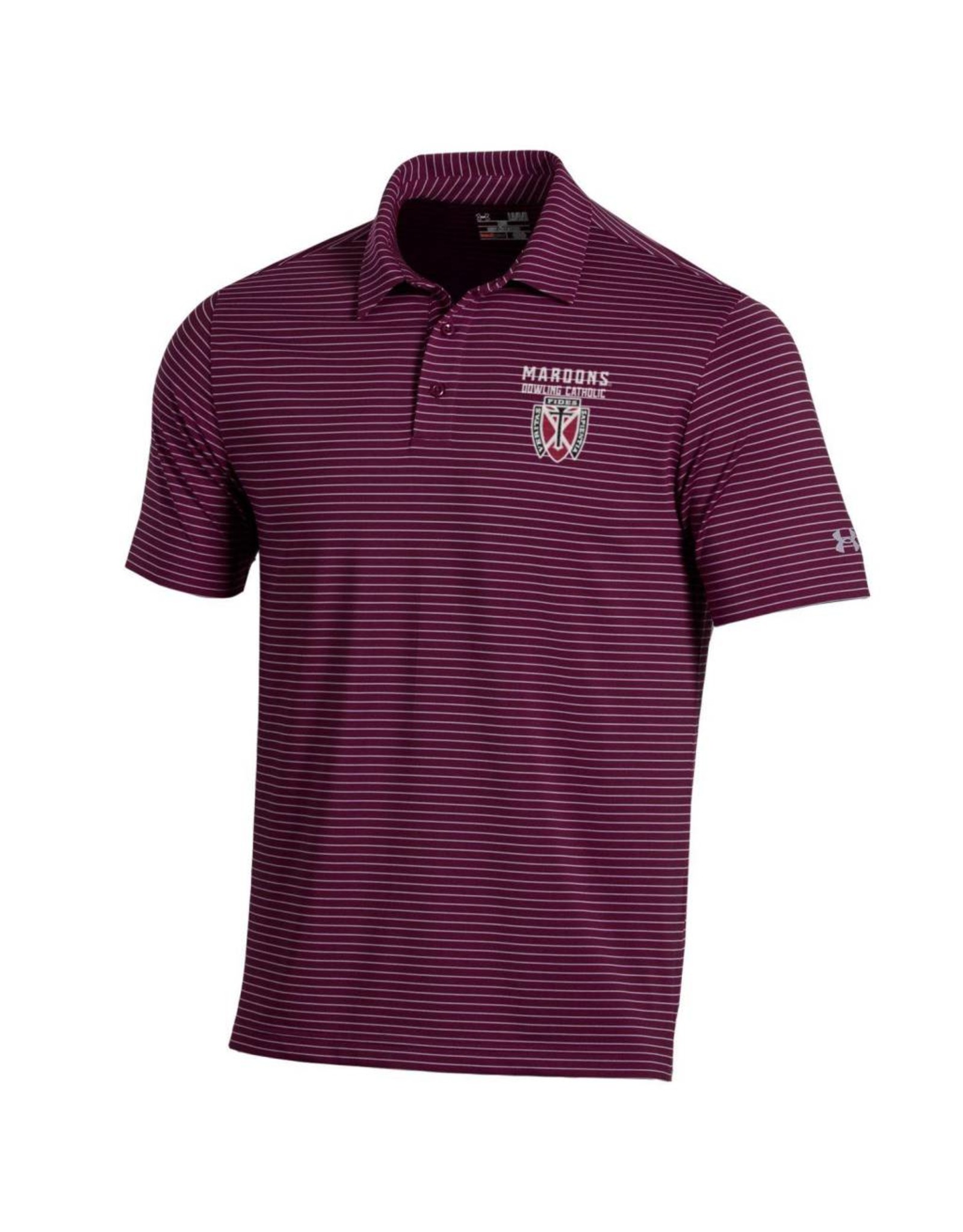 under armour playoff stripe polo