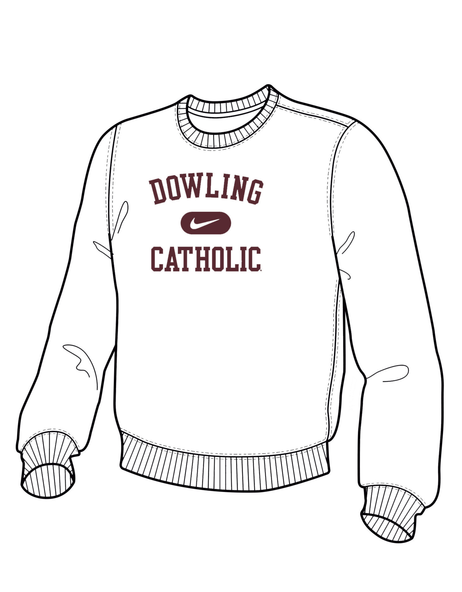 nike club fleece pullover crew