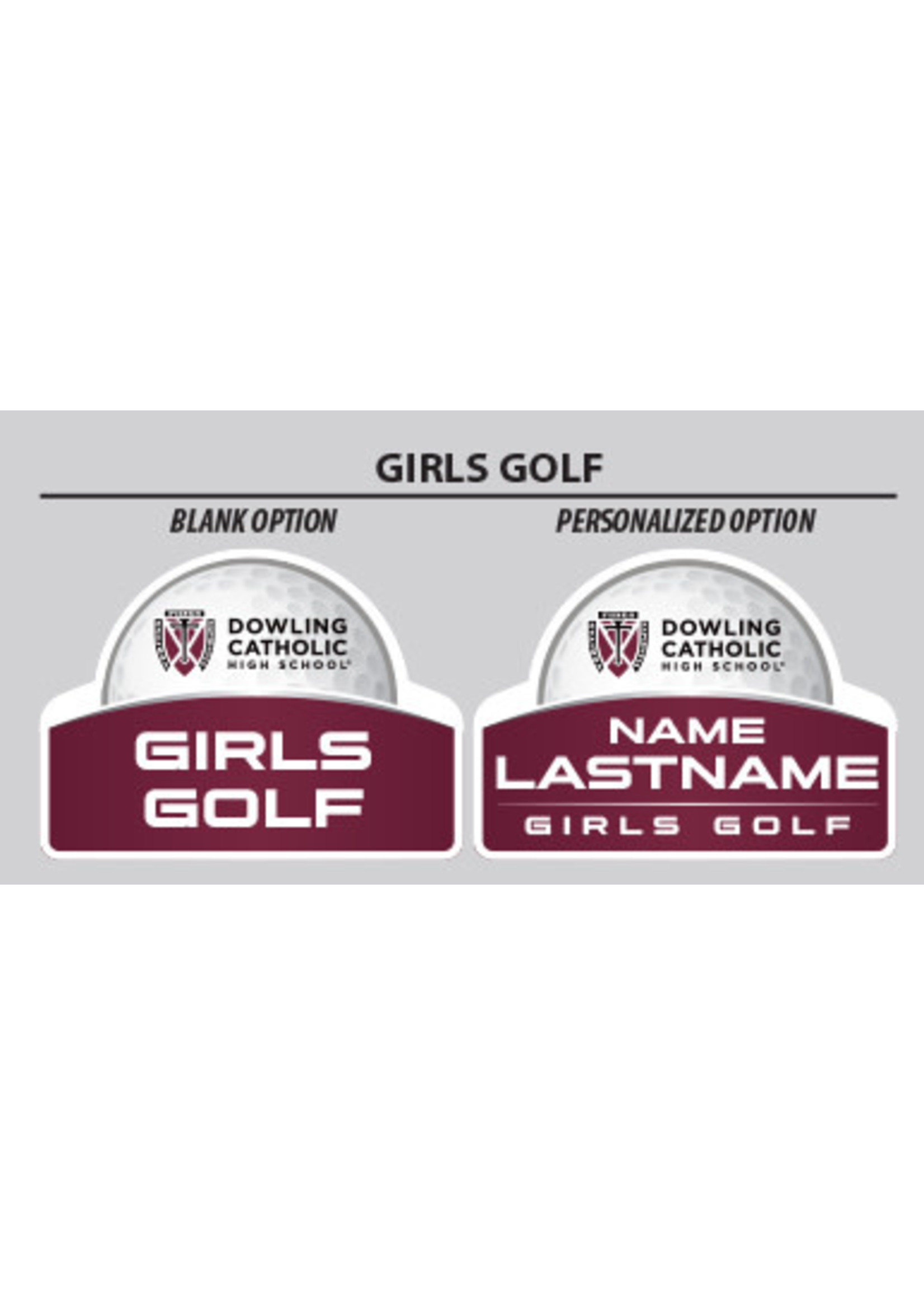 Girls Golf Yard Sign