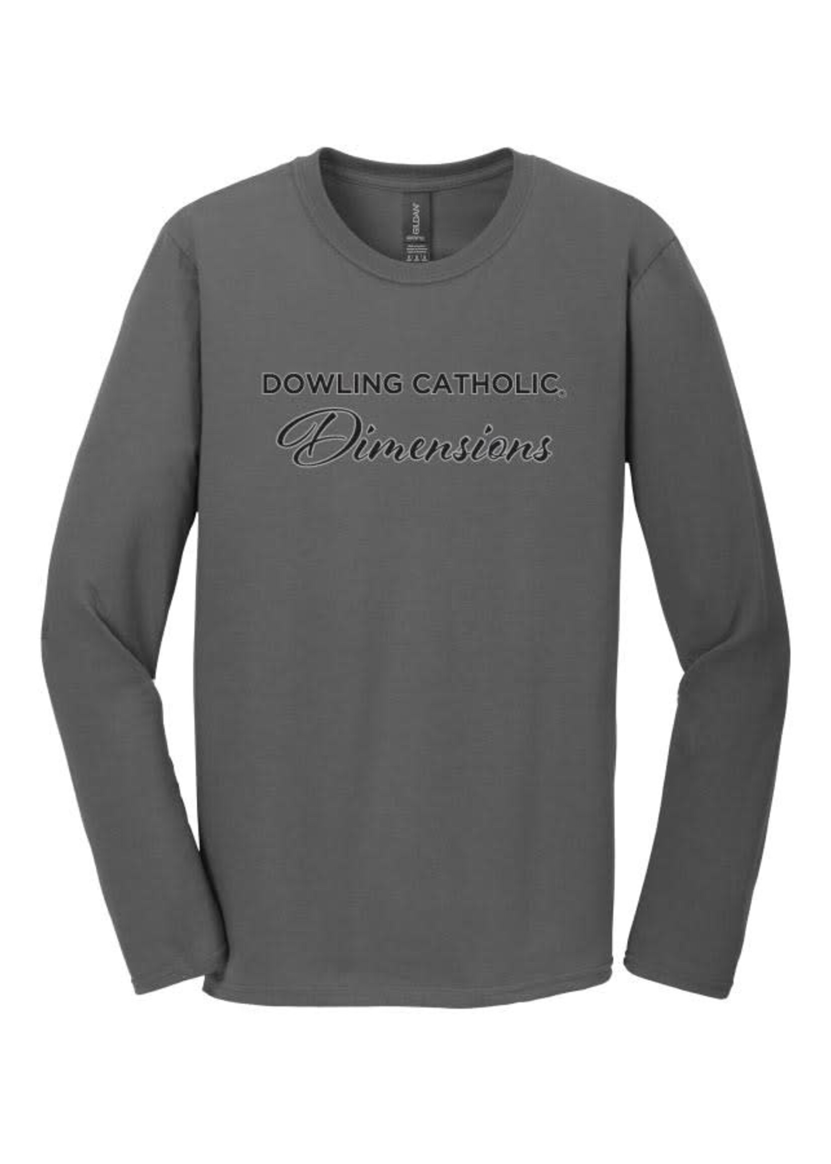 2024 Dimensions Long Sleeve T Shirt Dowling Catholic Campus Store   Gildan 2024 Dimensions Long Sleeve T Shirt 