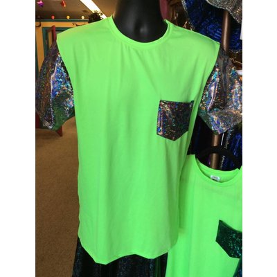 Sea Dragon Studio Mens Festival Tshirt, Disco Brawl/Lime