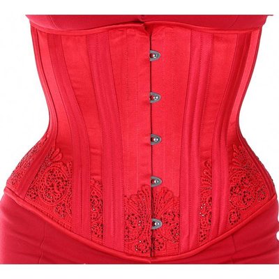 Timeless Trends Red Sparkle Lace Corset