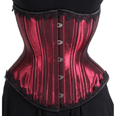 Timeless Trends Burgundy Taffeta Corset