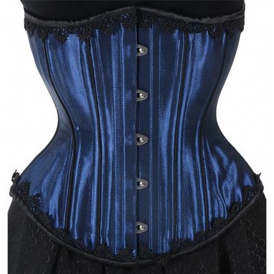 Timeless Trends Navy Taffeta Waist Trainer Corset