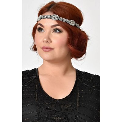 Unique Vintage Beaded and Rhinestone Headband