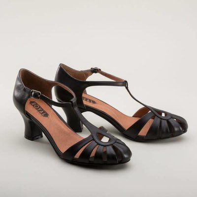 Royal Vintage Eve Art Deco Sandals, Black