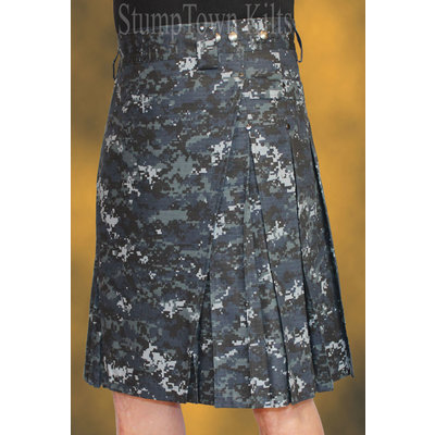 StumpTown Kilts Men's Cotton Ripstop Navy Digi