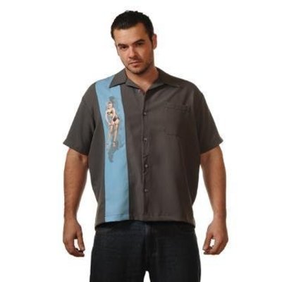 Steady Single Pin-Up Shirt, Charcoal