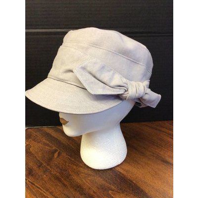 Eaux Claires Fabric Cap w/ Side Bow Ivory