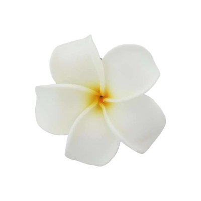 White Large Plumeria Clip