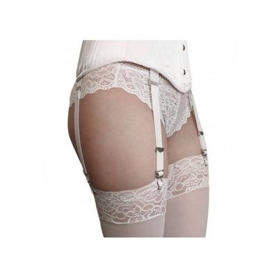 White Corset Garter Straps (set of4)