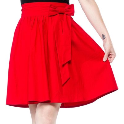 Sourpuss Red Swing Skirt