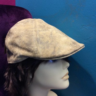 Archetype Beige Leather Driver Cap